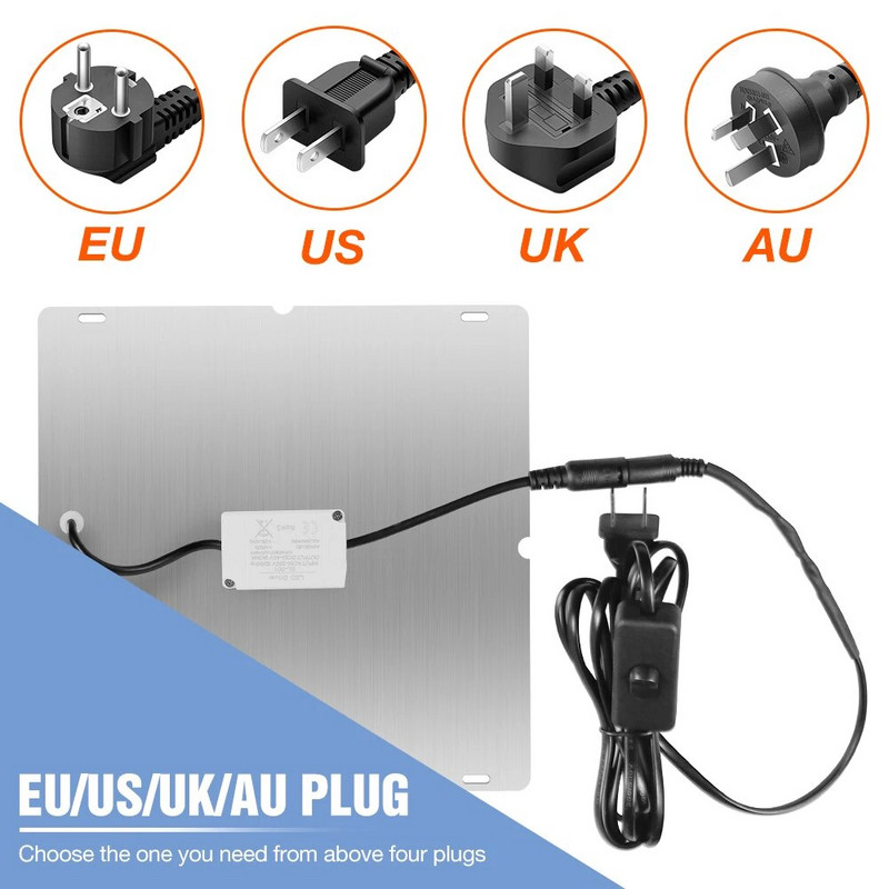 LED svjetiljka za rast Kvantna ploča s punim spektrom, fitolampa za sobne biljke, hidroponika, svjetiljka za uzgoj sjemenki cvijeća, kutija za uzgoj
