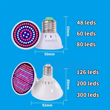 LED крушка с пълен спектър E27 E14 GU10 MR16 220V оранжерийна хидропонна лампа за отглеждане на стайни растения 230V фито лампа за цветя