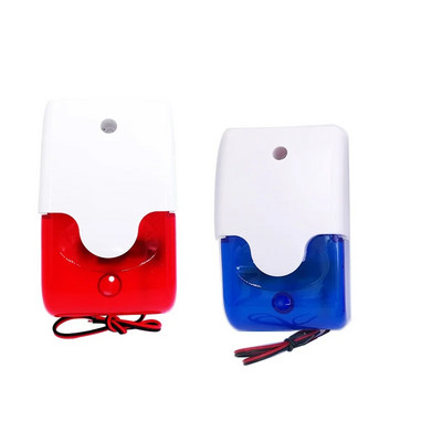HH-103 Mini strobe siren indicator light sound alarm lamp flashing light wired red 12V 24V 220V 110DB