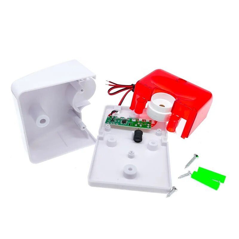 HH-103 Mini stroboskopska sirena indikatorsko svjetlo zvučna alarmna lampica trepćuće svjetlo ožičeno crveno 12V 24V 220V 110DB