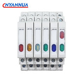 LED 1PC Pilot svjetiljka za montažu na DIN šinu Modularna 220V 24V VAC/DC signalno svjetlo crveno zeleno plavo
