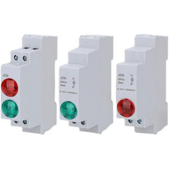DIN шина Сигнална светлина LED Индикатор за захранване Светлинен индикатор за монтиране Сигнална светлина DC AC220v 24v зелен червен Индикация за стартиране и спиране на работа JD9