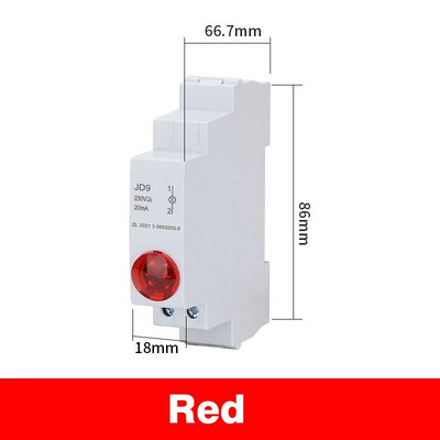 DIN tračnica Signalno svjetlo LED Svjetlo indikatora napajanja Montaža Signalno svjetlo DC AC220v 24v zeleno crveno Indikacija start stop rada JD9