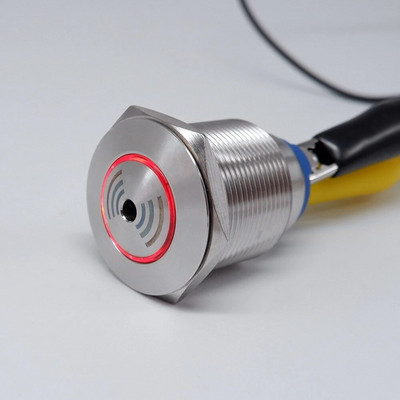 19 mm 22 mm metalinis garsinis signalas 12 V 24 V Įspėjamasis pavojaus signalo indikatorius Šviesos signalinės lempos blykstė Raudona LED pertraukiamo garso varžtas nerūdijantis plienas