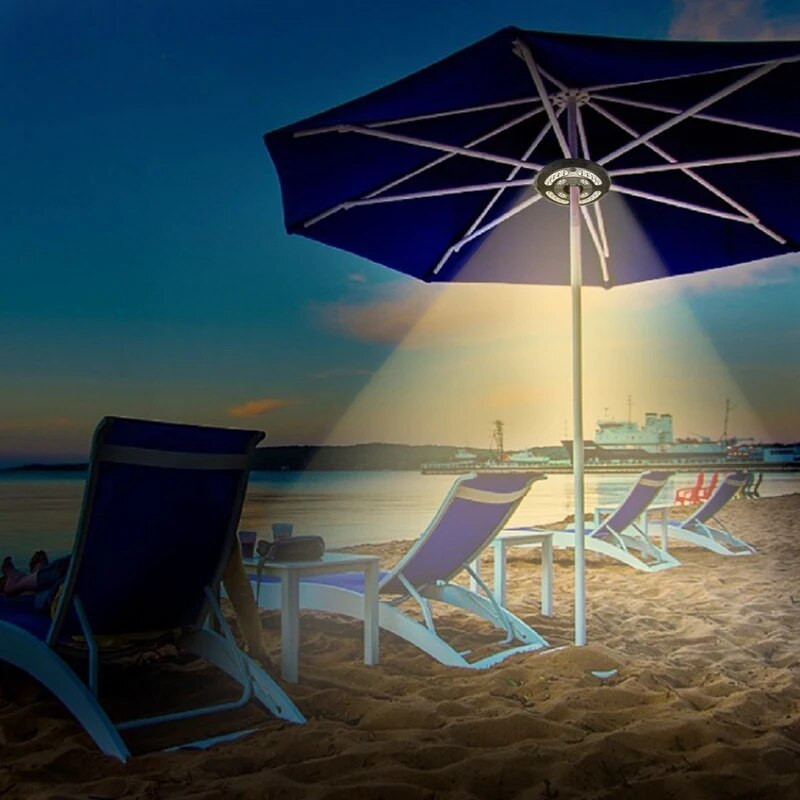 Skėčio lemputė, sodo skėčio lemputė Įkraunamas USB akumuliatorius maitinamas belaidis skėčio šviestuvas