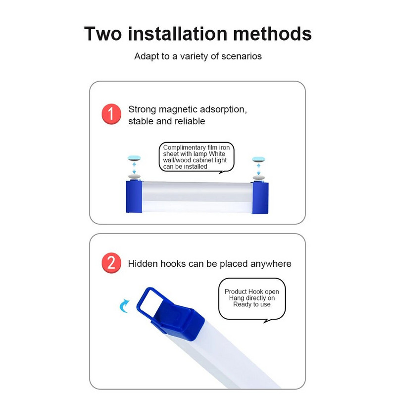 17cm-52cm LED svjetla za hitne slučajeve DC5V 30W 60W 80W USB punjive svjetiljke za vanjsko kampiranje za kućno radno svjetlo u slučaju nestanka struje