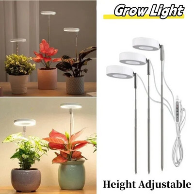 LED-es behúzható növényi lámpa, angyalgyűrűs zamatos fény, teljes spektrumú virágidőzítő növénykitöltő lámpa beltéri növényekhez