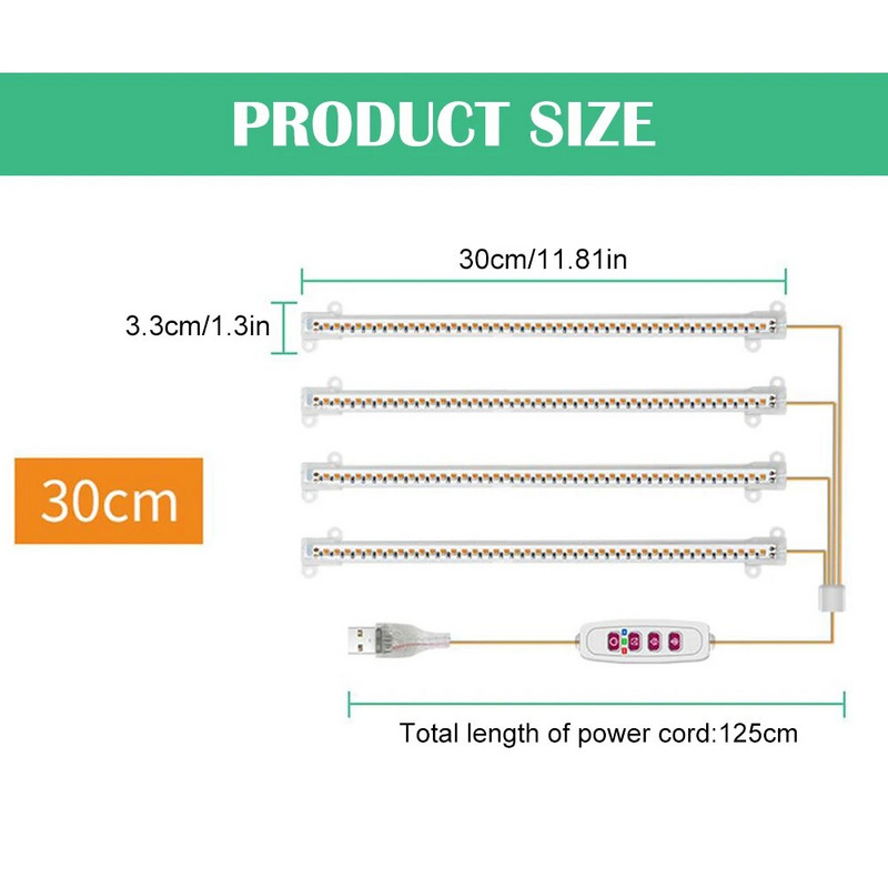 5 režiimi siseruumides kasutatavad LED-kasvuvalgustid, USB-taimer, fütolampide taimed, hämardatavad LED-lambid, fütolambid täisspektriga hüdropoonika kasvulambid