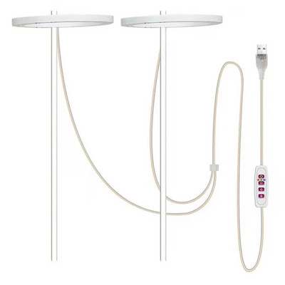 LED kasvuvalgusti täisspektriga taimekasvatusvalgusti 5 V USB Reguleeritava kõrgusega hämardatav kasvulamp koos taimeriga toataimede ürdi jaoks