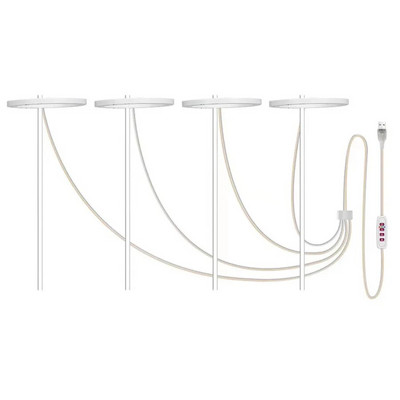 LED kasvuvalgusti täisspektriga taimekasvatusvalgusti 5 V USB Reguleeritava kõrgusega hämardatav kasvulamp koos taimeriga toataimede ürdi jaoks