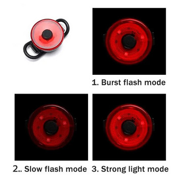 1~10PCS φως πολλαπλές λειτουργίες φωτισμού τύπος μπαταρίας Φως LED που αναβοσβήνει πίσω φως MTB Λάμπα ποδηλάτου δρόμου Ποδήλατο