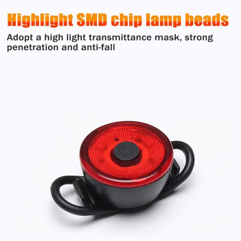 1 ~ 10 vnt. šviesos kelių apšvietimo režimų akumuliatoriaus tipas LED lemputė mirksi galinis žibintas MTB plento dviračio lempa Dviratis