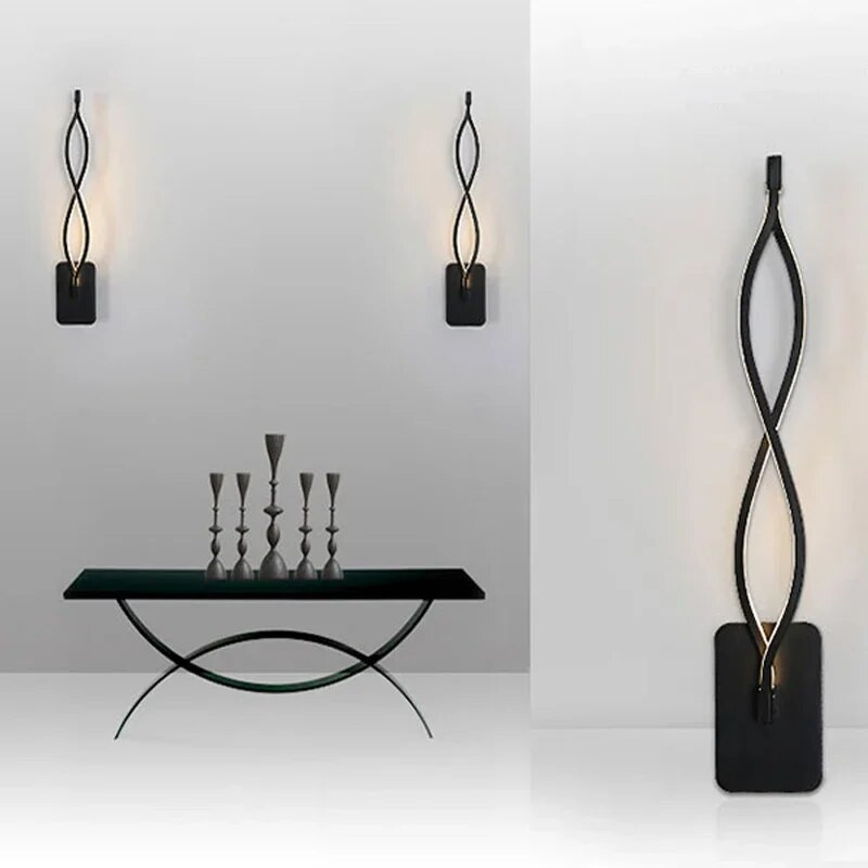 Moderna minimalistička LED zidna svjetiljka Zidni svijećnjak za unutarnje uređenje doma za dnevnu sobu Spavaća soba Noćne svjetiljke Pozadinsko svjetlo Dekoracija