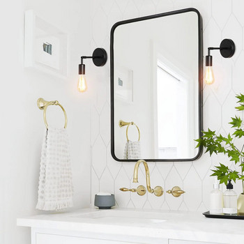 Винтидж LED стенна лампа, въртяща се на 180°, промишлена E27, нощно шкафче, огледало за баня, огледало, стенно осветление, тоалетна лампа, таванно осветление