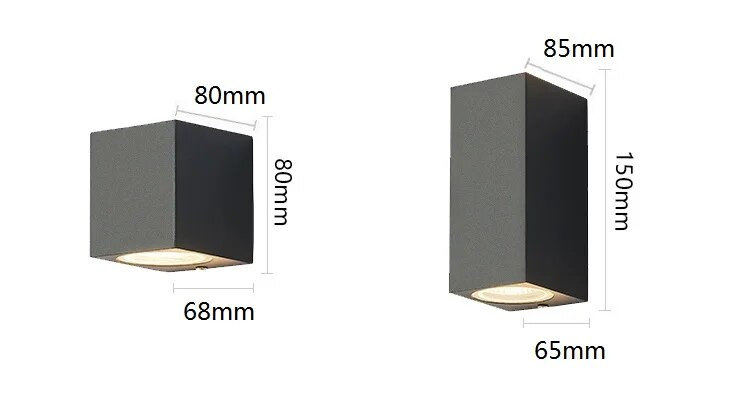 IP65 Vízálló beltéri kültéri Led fali lámpák lefelé LED 5W 10W Led fali lámpa, felületre szerelhető kocka kerti veranda lámpa