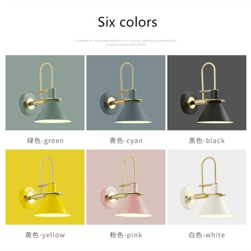 Moderna zidna svjetiljka Industrijske željezne zidne svjetiljke za dnevnu sobu Spavaću sobu Nordijsko noćno zidno svjetlo E27 Kupaonska oprema Svjetlo za ogledalo