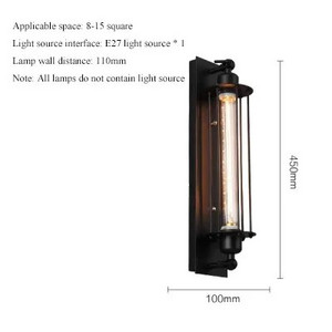Retro industrijski stil Željezna zidna rasvjeta Hodnik Stubište Restoran Potkrovlje Spavaća soba Lampa Noćna kuća Dekor Unutarnja LED rasvjeta