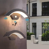 Inteligentna indukcijska zidna svjetiljka Svjetlo za vrt u hodniku Moderna IP65 vodootporna sobna dekoracija Retro G9 aluminijsko rasvjetno tijelo