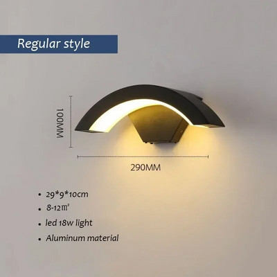 Inteligentna indukcijska zidna svjetiljka Svjetlo za vrt u hodniku Moderna IP65 vodootporna sobna dekoracija Retro G9 aluminijsko rasvjetno tijelo