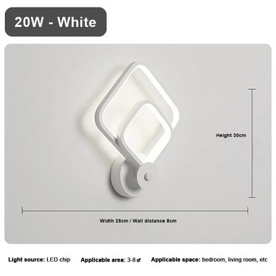 Moderna LED zidna svjetiljka Minimalistički željezni svijećnjak za prolaz do hodnika Dnevni boravak Ukrasna lanterna Spavaća soba Noćna rasvjetna tijela