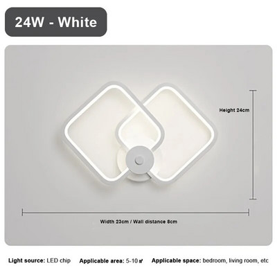 Moderna LED zidna svjetiljka Minimalistički željezni svijećnjak za prolaz do hodnika Dnevni boravak Ukrasna lanterna Spavaća soba Noćna rasvjetna tijela