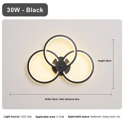 Moderna LED zidna svjetiljka Minimalistički željezni svijećnjak za prolaz do hodnika Dnevni boravak Ukrasna lanterna Spavaća soba Noćna rasvjetna tijela