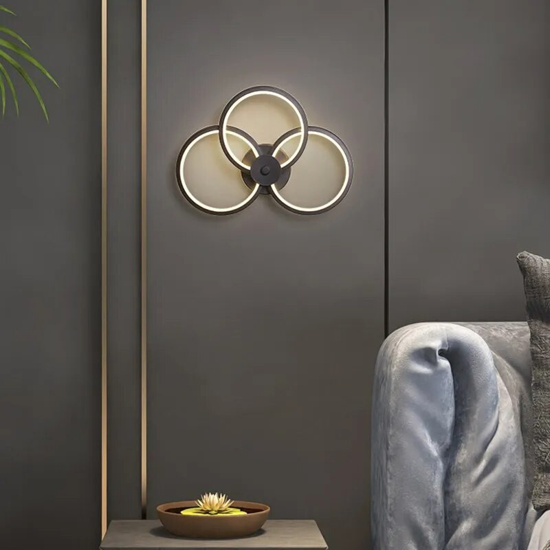 Moderna LED zidna svjetiljka Minimalistički željezni svijećnjak za prolaz do hodnika Dnevni boravak Ukrasna lanterna Spavaća soba Noćna rasvjetna tijela