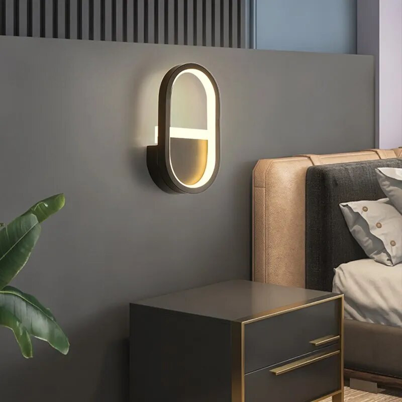 Moderna LED zidna svjetiljka Minimalistički željezni svijećnjak za prolaz do hodnika Dnevni boravak Ukrasna lanterna Spavaća soba Noćna rasvjetna tijela
