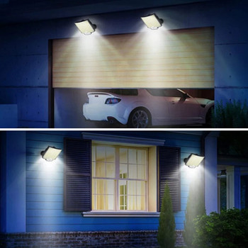 COB LED соларно захранвано осветление на открито PIR сензор за движение слънчева светлина водоустойчив стенен градински декор аварийна улична охранителна лампа