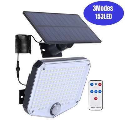 COB LED saulės energija varomas lauko apšvietimas PIR judesio jutiklis saulės spinduliams atsparus vandeniui sienos sodo dekoro avarinis gatvės apsaugos žibintas