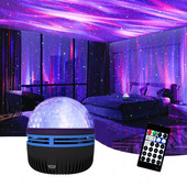 Galaxy Projektor Noćno svjetlo Vodeni uzorak Svjetlo zvjezdanog neba Dekor spavaće sobe Sjeverna noćna svjetiljka LED svjetla za zabavu za djecu Poklon