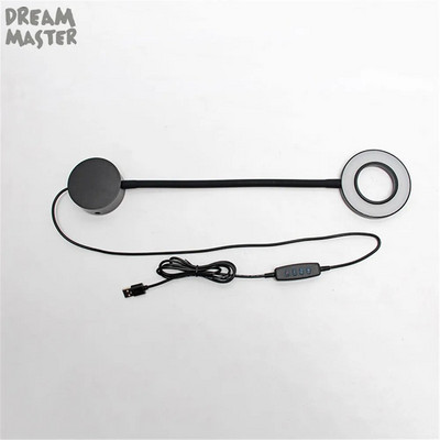 Nova 5W prigušiva LED zidna svjetiljka crno-bijela DC5V USB prigušena LED zidna svjetla za čitanje uz noćni krevet za spavaću sobu s guščijim vratom