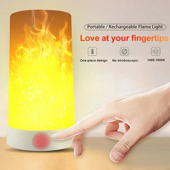 2023 Нова USB LED пламъчна лампа Симулирана светлина с ефект на пламък Реалистична огнена атмосфера Вътрешна декорация за подарък за приятел
