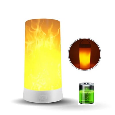 2023 Нова USB LED пламъчна лампа Симулирана светлина с ефект на пламък Реалистична огнена атмосфера Вътрешна декорация за подарък за приятел