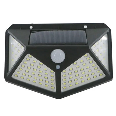 100 LED ηλιακό φωτιστικό τοίχου όλων των πλευρών Φωτεινός αισθητήρας κίνησης Ανθρώπινη επαγωγή Αυλή αδιάβροχη σκάλα Φωτιστικό τοίχου εξωτερικού χώρου