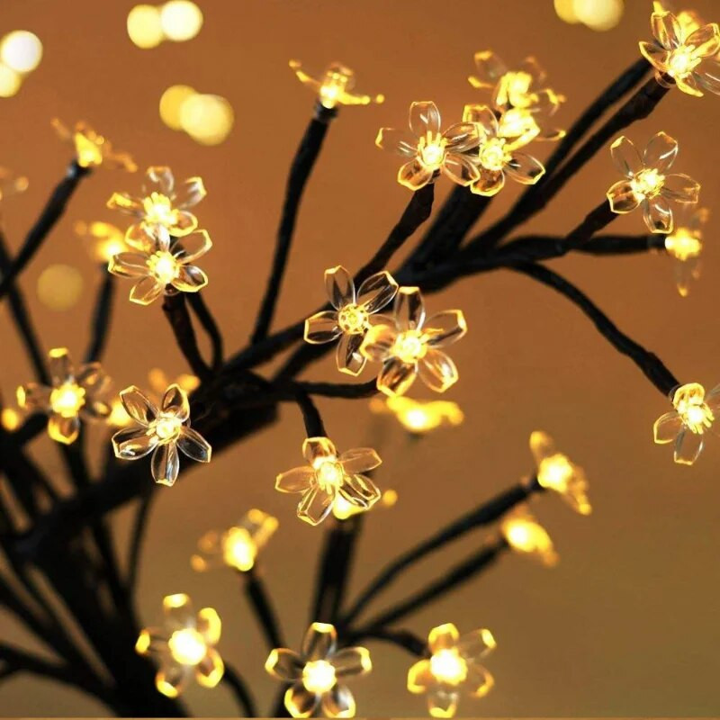 Cherry Tree Night Light LED dekoratív asztali lámpa skandináv kristály virágos asztali lámpa hálószoba otthoni ajándék dekoráció