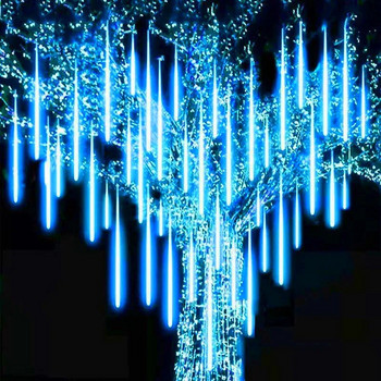 Ηλιακό φως Led Υπαίθριο μετεωρικό ντους Φώτα βροχής Αδιάβροχο ντεκόρ κήπου Εξωτερική γιρλάντα δρόμου Πρωτοχρονιάτικη Χριστουγεννιάτικη διακόσμηση