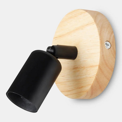 Nordic Wood fali lámpa lámpa E27 Retro éjjeli lámpa Vintage beltéri világítás hálószoba nappali lakberendezéshez LED fali lámpatest