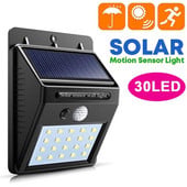 30 LED-es napelemes fény PIR mozgásérzékelő fali lámpa kültéri szolár lámpa vízálló napelemes napfény Utcai lámpa kerti dekoráció