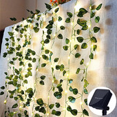 Solarni umjetni list Led cvjetna svjetla Girlanda Božićni ukras Vanjska soba Zavjesa Lampa Svadbena zabava Vrtni dekor