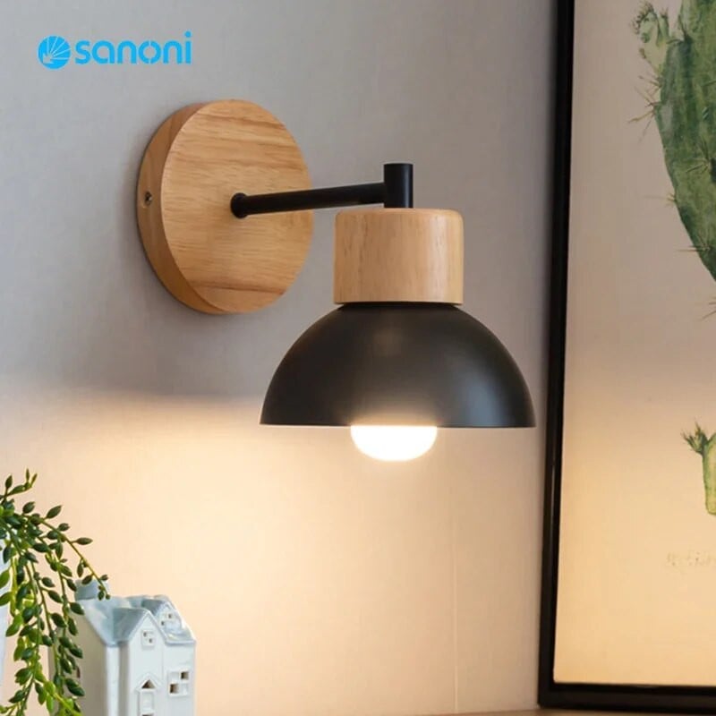 Nordijska kreativna zidna svjetiljka LED drvena rasvjeta za/Dnevni boravak/Zaštita za oči Čitanje/Spavaća soba/Rasvjeta za uređenje doma uz krevet