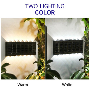 4/6/8/10 LED Ηλιακό Επιτοίχιο Φωτιστικό Εξωτερικού Αδιάβροχο Ηλιακό Φως UP and Down Illuminate Home Garden Βεράντα Διακόσμηση αυλής