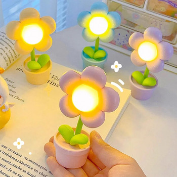 LED Φωτιστικό νύχτας λουλουδιών Μίνι χαριτωμένο φωτιστικό επιτραπέζιου κουνελιού πάπιας στολίδι Φεγγάρι τυριού φωτιστικό Παιδικό φωτιστικό ύπνου Δώρα για τις γιορτές