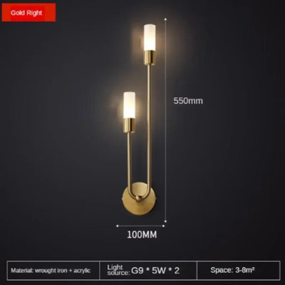 Moderna LED zidna svjetiljka Spavaća soba Noćna rasvjeta za čitanje Prolazno svjetlo Dnevna soba Kuhinja WC Unutarnja dugačka šipka Rotirajuća gore dolje Rasvjeta