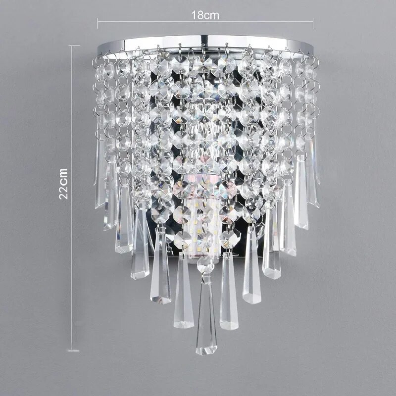 Šiuolaikinės K9 krištolinės sieninės lempos Paprastos svetainės miegamojo prabangios auksinės lovos lempos namų sieninis apšvietimas E14 LED sieniniai šviestuvai