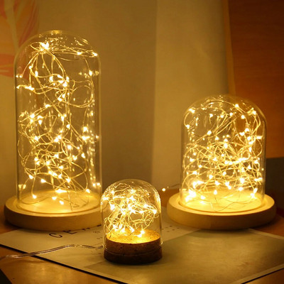 4M LED zsinór lámpa Ezüst Drót Tündérfüzér Otthon Karácsonyfa Esküvői Függöny Party dekoráció Ünnepi világítás tündérkert