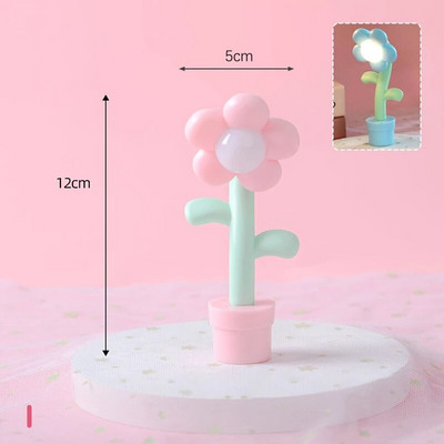 Mini mali cvjetovi Slatka slatka noćna svjetiljka Studentska spavaća soba Stolna atmosfera Igračka Lutka Plisirana svjetiljka Kućna rasvjeta Model dekor