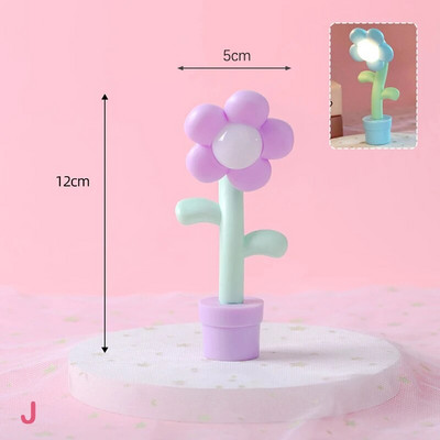 Mini mali cvjetovi Slatka slatka noćna svjetiljka Studentska spavaća soba Stolna atmosfera Igračka Lutka Plisirana svjetiljka Kućna rasvjeta Model dekor