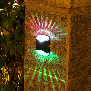 AlliLit Водоустойчива LED соларна лампа Външна стена Градина Декорация на амбиентно осветление Нагоре и надолу Нощни светлини Промяна на цвета на двора