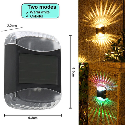 AlliLit Lampă solară LED impermeabilă Perete exterior Grădină Iluminare ambientală Decorare Sus & Jos Lumini de noapte Curtea Schimbarea culorii